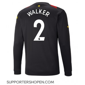 Manchester City Kyle Walker #2 Borta Matchtröja 2022-23 Långärmad